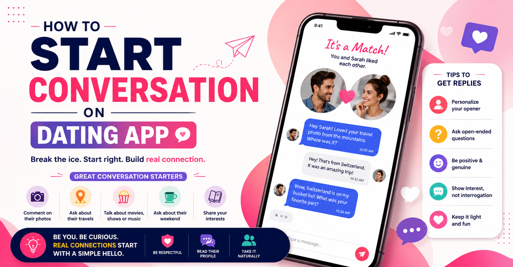 how to start conversation on dating app