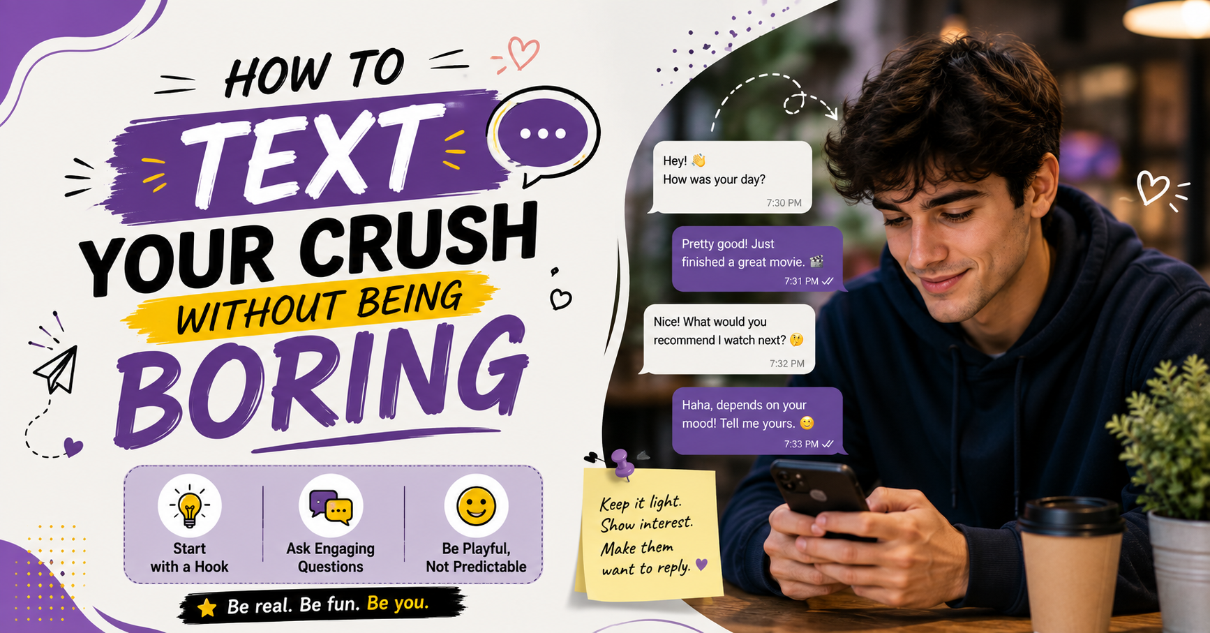 how to text your crush without being boring