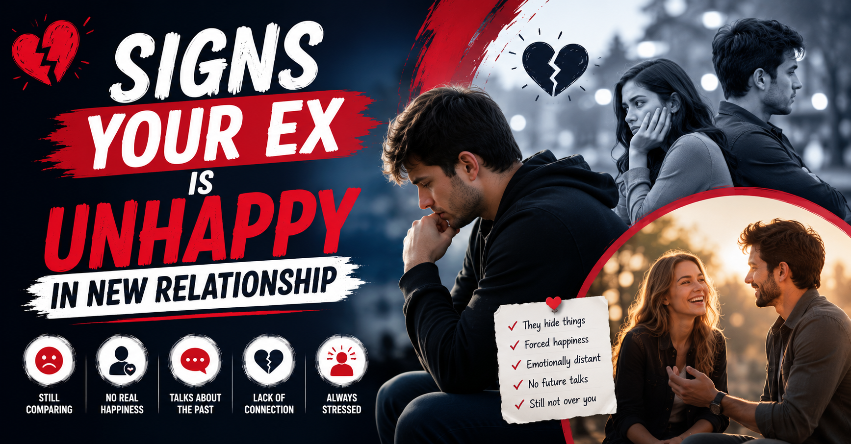 signs your ex is unhappy in new relationship